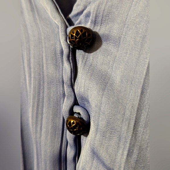 Anthropologie Blue Ruffled Mini Dress - Picture 13 of 13